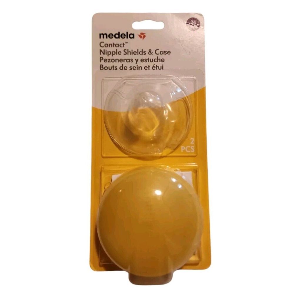 Medela Contact Nipple Shields (L) 24mm for Breastfeeding Latching Difficulties